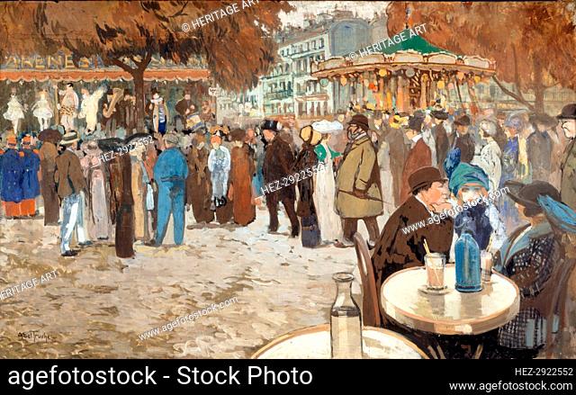 Fête foraine, boulevard de Clichy, c1910. Creator: Louis Abel-Truchet