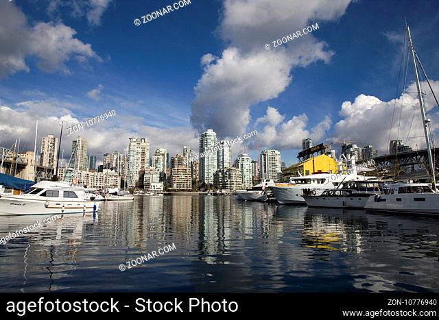 Vancouver Skyline Canada dwntown west end Granville Island