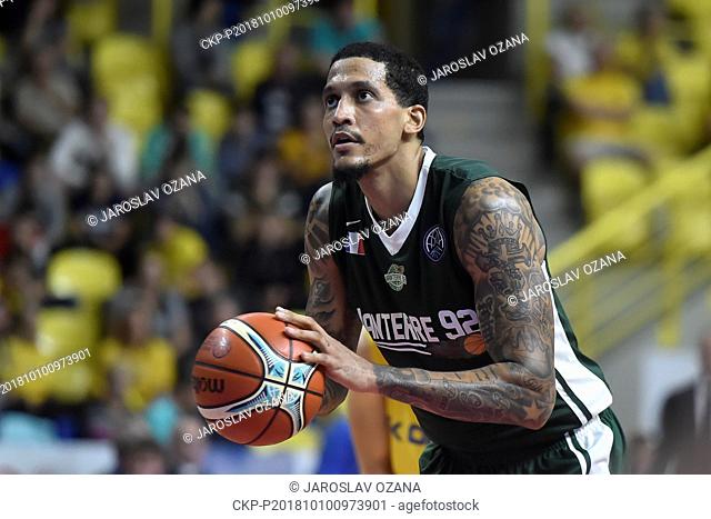 Julian Gamble of Nanterre in action during the Men's Basketball Champions League group B first round game Opava vs Nanterre in Opava, Czech Republic, October 10