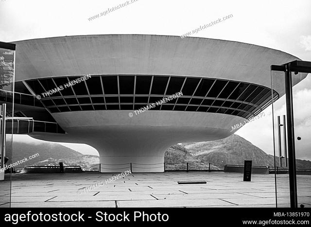 MAC Niteroi. Museum of Contemporary Art of Niteroi. Architect Oscar Niemeyer. Niteroi city, Rio de Janeiro state / Brazil South America