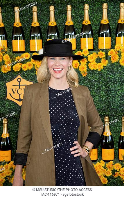 Actress January Jones attends the Sixth-Annual Veuve Clicquot Polo Classic on October 17, 2015 at Will Rogers State Historic Park, Polo Field