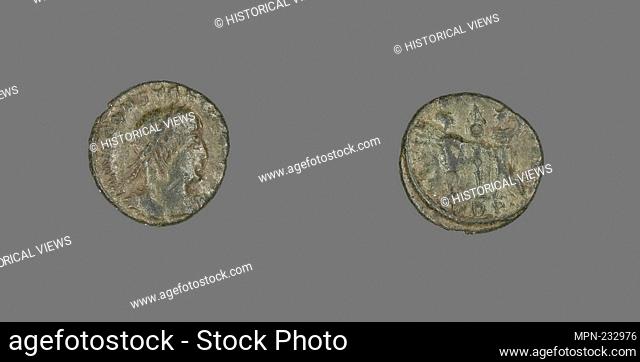 Coin Portraying Emperor Constantius II - AD 335/337 - Roman, minted in Trier - Artist: Ancient Roman, Origin: Roman Empire, Date: 335 AD–337 AD, Medium: Bronze