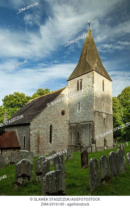 St John's church in Findon village, West Sussex, England