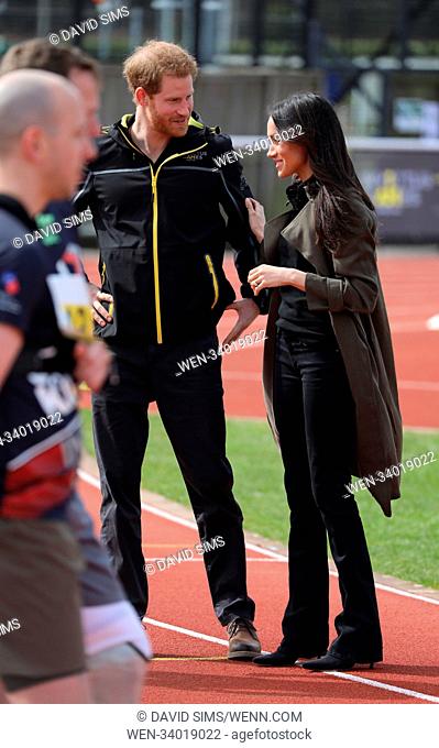 Prince Harry and Meghan Markle attend the UK team trials for the 2018 Invictus games in Sydney this October at University of Bath Sports Training Village