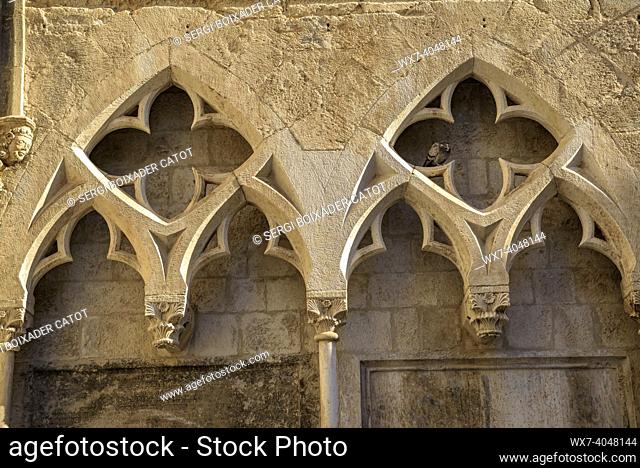 Exterior arches of the basilica of Sant Feliu in Girona (Catalonia, Spain)