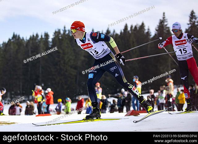 13 March 2022, Baden-Wuerttemberg, Schonach im Schwarzwald: Nordic skiing/combination: World Cup, men, cross-country 10km