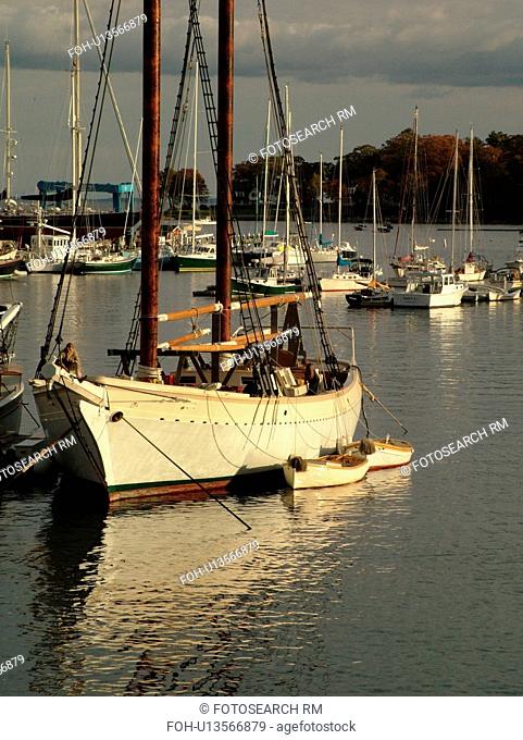 Camden, ME, Maine, Harbor, boats, schooner