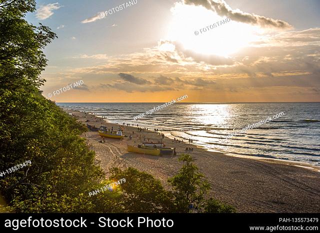 Poland, August / September 2020: Impressions Poland - 2020 Poland / Rewal / Beach at sunset | usage worldwide. - /Polen