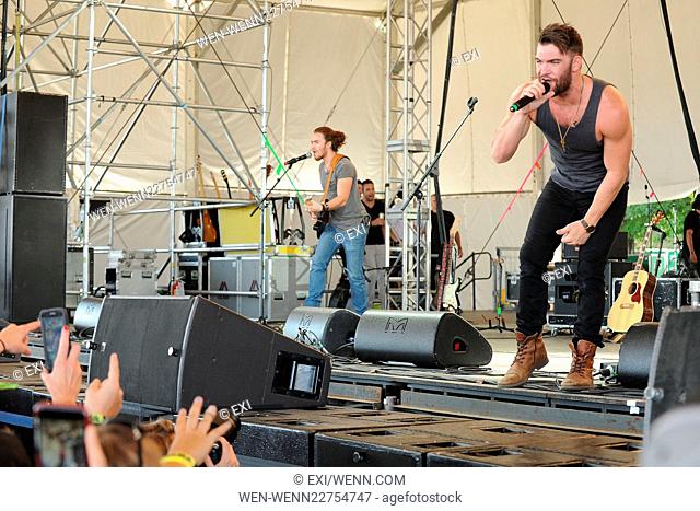 Day 2 of the Boots and Hearts Music Festival 2015 at Burl's Creek Event Grounds Featuring: Dylan Scott Where: Oro Medonte
