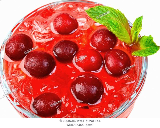 cranberry cocktail closeup