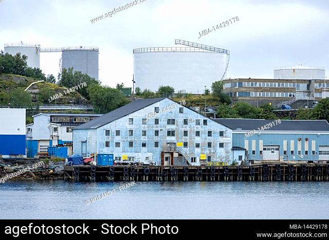 Norway, Nordland, Bodø, industry in the harbor