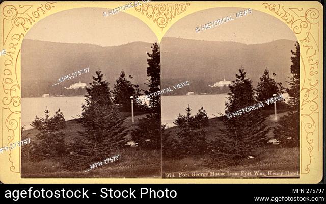 Fort George House from Fort Wm. Henry Hotel. Stoddard, Seneca Ray (1844-1917) (Photographer). Robert N. Dennis collection of stereoscopic views United States...
