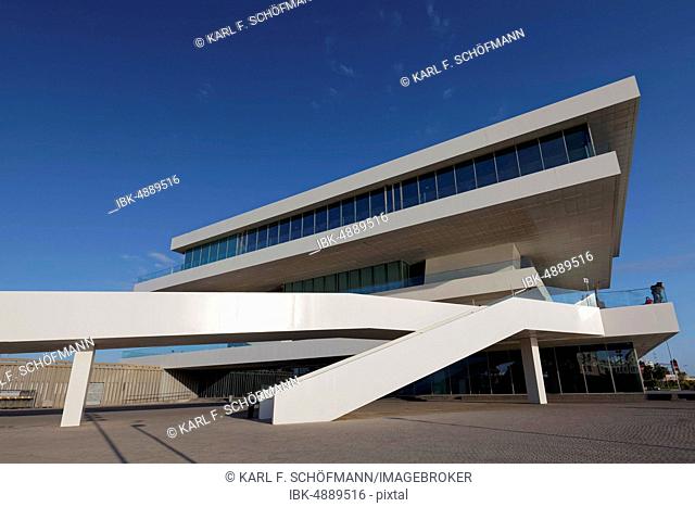 Modern building, event centre Veles e Vents, architect David Chipperfield, Marina Real Juan Carlos I., Valencia, Spain