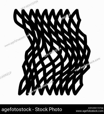 Icon Of Fishing Net. Editable Bold Outline With Color Fill Design. Vector Illustration