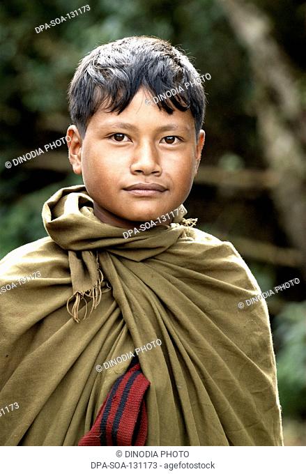 Rural boy ; the Khasi tribe  ; Shillong ; Meghalaya ; India