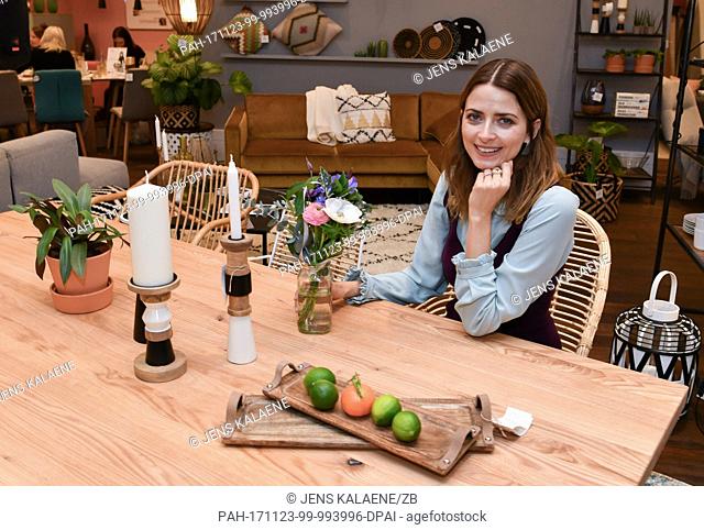 Model Eva Padberg presents her new ""Collection by Ce'Nou & Home24"" in Berlin, Germany, 23 November 2017. It is the second interior collection which she has...