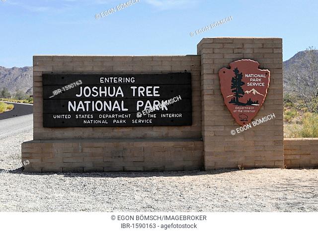 Entrance, Joshua Tree National Park, Palm Desert, Southern California, USA