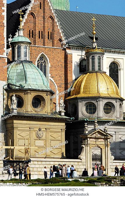 Poland, Lesser Poland region, Krakow, old town Stare Miasto listed as World Heritage by UNESCO, Wawel Hill, the Cathedral basilica of Sts Stanislaw and Vaclav