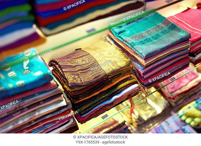The Nunal Boutique silk shop in Hanoi that sells colorful pieces of embroidered silk