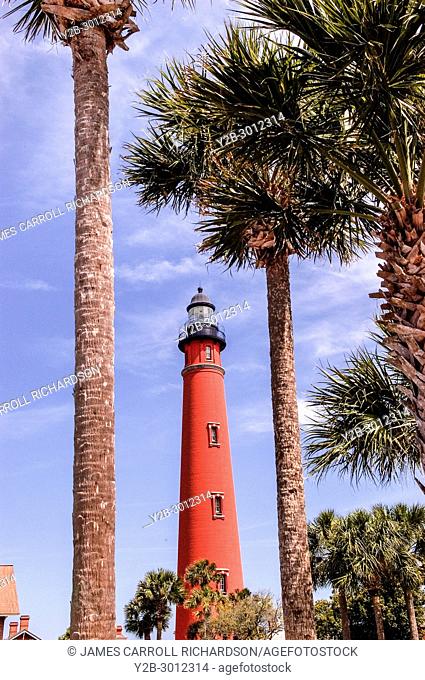 Ponce de Leon Lighthouse near Daytona Beach. Florida. USA
