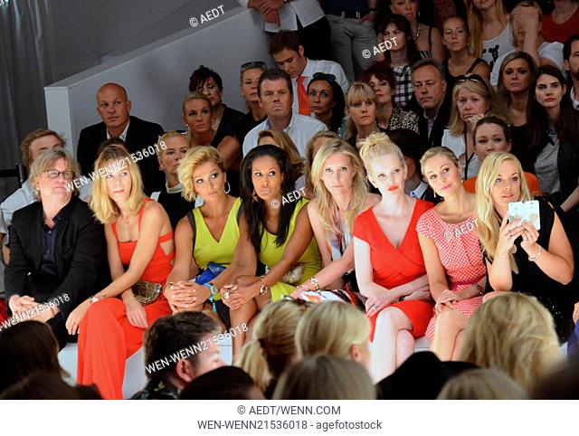 Mercedes-Benz Fashion Week Berlin Spring/Summer 2015 at Erika Hess Stadion - Laurèl - Arrvials and Front Row Featuring: Martin Krug, Julia Trainer