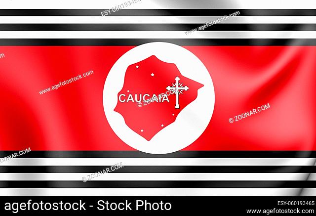 3D Flag of Caucaia (Ceara), Brazil. 3D Illustration