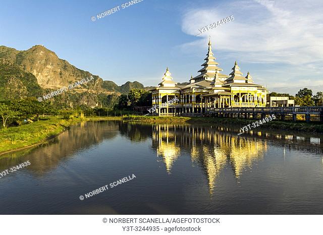Myanmar (formerly Burma). Kayin State (Karen State). Hpa An. Kyauk Kalap or Kyaik Ka Lat monastery