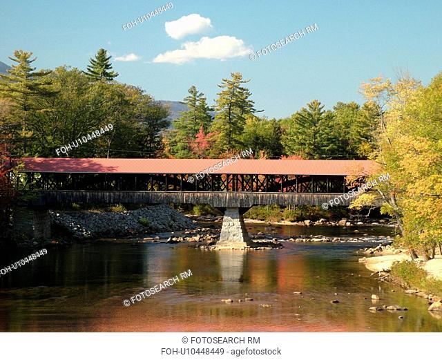 Conway, NH, New Hampshire, White Mountains, Saco River, Covered Bridge