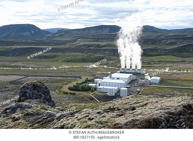 Geothermal power plant, Nesjavellir power plant, Hengill region, Iceland, Scandinavia, Northern Europe, Europe