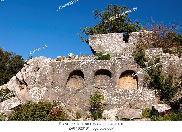 Antique city of Termesos Termessus Taurus Mountain, Turkey, Western Asia