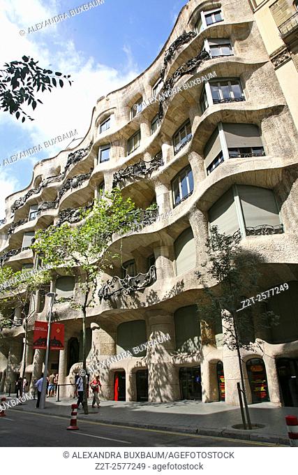 Antonio Gaudi's La Pedrera building, Barcelona, Spain