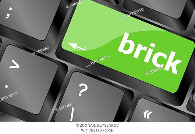 brick word on keyboard key
