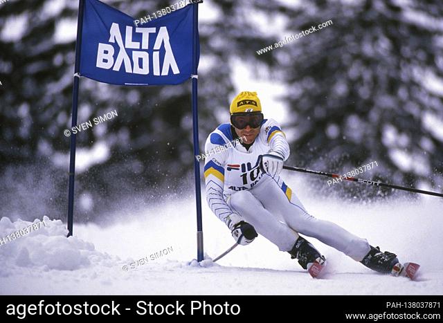 Ingemar STENMARK, SWE, Sweden, Alpine skiing, Skirennlaeufer, action, Alta Badia, Italy, 14.12.1986,  | usage worldwide. - Alta Badia/Italien