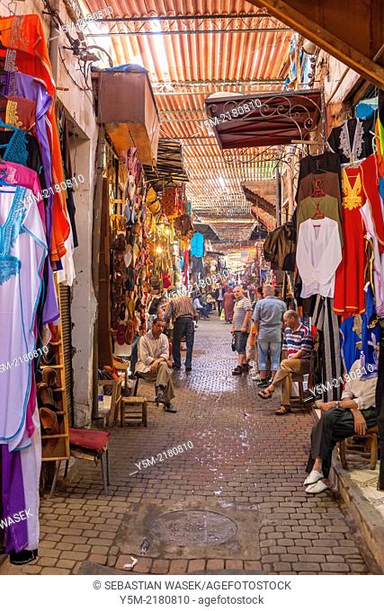Shops in the souk, Medina, Marrakech, Morocco, North Africa