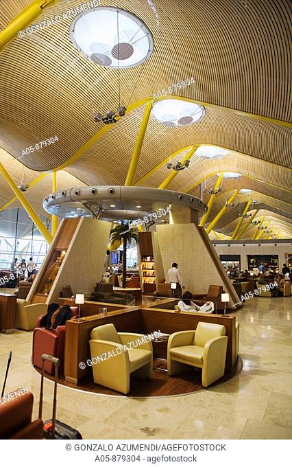 VIP lounge in new T4 terminal in Madrid Barajas International Airport, Spain