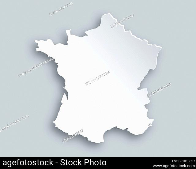 Karte von Frankreich - Map of France