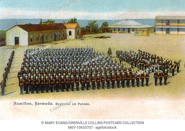 Hamilton, Bermuda - Regiment on Parade