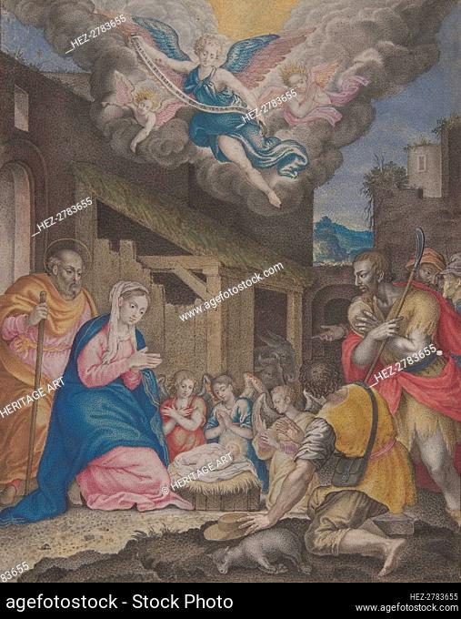 Adoration of the Shepherds, 1575-1600. Creator: Anon