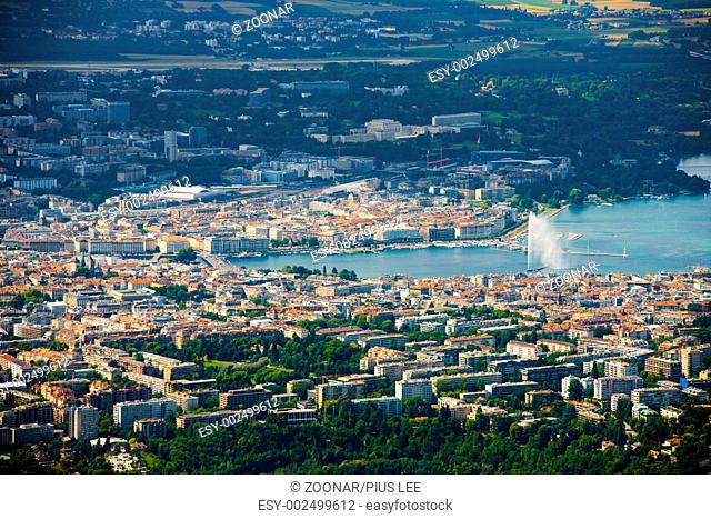Aerial View Lake Geneva