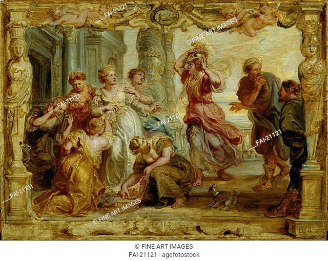 Achilles recognized among the daughters of Lycomedes. Rubens, Pieter Paul (1577-1640). Oil on wood. Baroque. 1630-1635. Flanders
