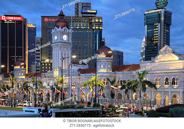 Malaysia, Kuala Lumpur, Merdeka Square, skyline, Sultan Abdul Samad Building,