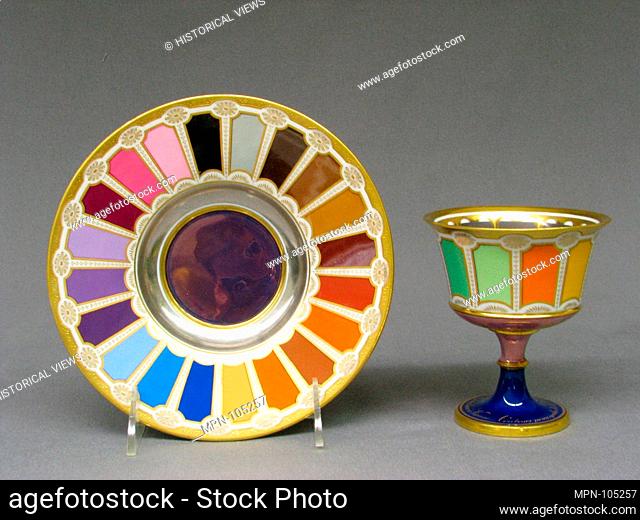 Goblet and saucer. Factory: Imperial Porcelain Manufactory (Vienna, 1744-1864); Date: 1804; Culture: Austrian, Vienna; Medium: Hard-paste porcelain; Dimensions:...