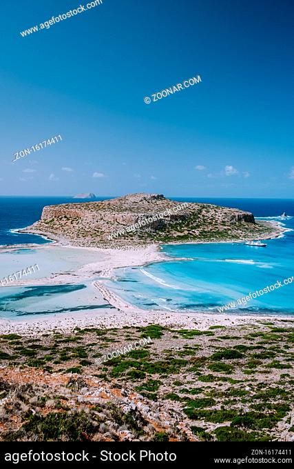 Balos Beach Cret Greece, Balos beach is on of the most beautiful beaches in Greece at the Greek Island Europe