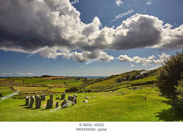 Drombeg stone circle, near Clonakilty, County Cork, Munster, Republic of Ireland, Europe