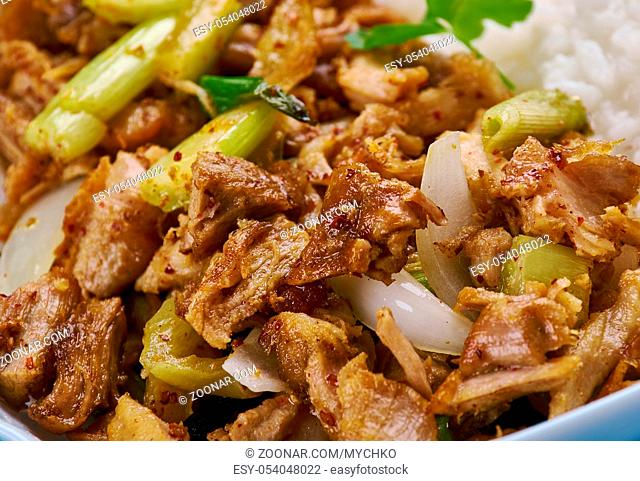 Machaca - Authentic Mexican Shredded Beef, close up
