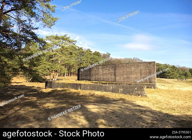 Retaining wall, Otterlo, The Netherlands, Europe
