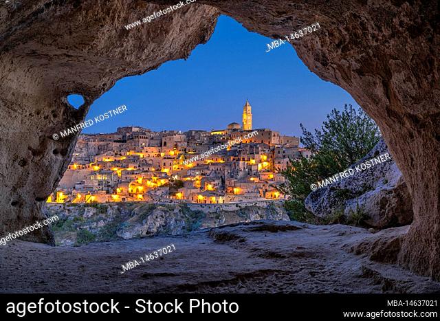 Matera, Matera province, Basilicata, Italy, Europe. Matera dawn