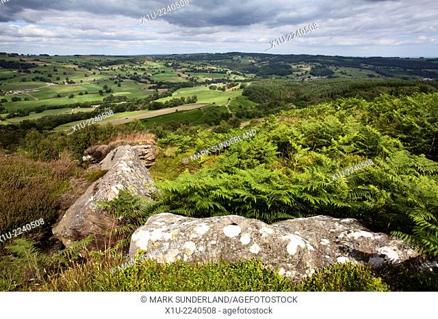 Rocks on Guise Cliff above Nidderdale near Pateley Bridge North Yorkshire England