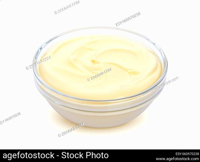 Mayonnaise isolated on white background with clipping path