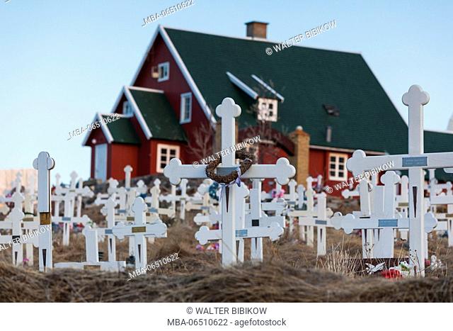 Greenland, Qaqortoq, town cemetery